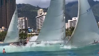 Sail Yacht crash into reef in Hawaii [upl. by Lusa160]