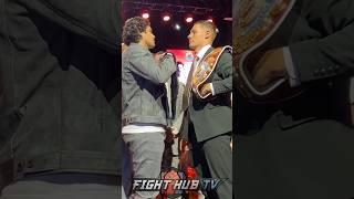 Zurdo Ramirez STEPS to Chris BillamSmith in press conference [upl. by Arimaj]