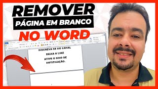 Como remover PÁGINA quebrada de FOLHA em branco no WORD [upl. by Esya]