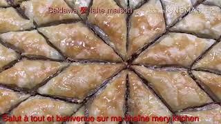 Recette de baklawa au pâte à filo maison بقلاوة تركيةبورقة الفيلو محضرة في البيت سهلة جدا و ناجحة [upl. by Ahsinuq]