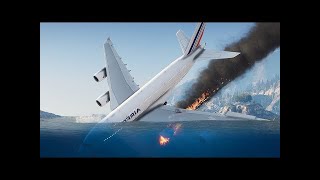 Russian Airbus A380 Crash Due To A Big Engine Explosion Emergency Landing On Water  Gta5 [upl. by Eikin]