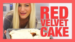 How To Make Red Velvet Cake  iJustine [upl. by Tarttan]