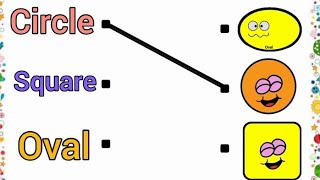 Matching Shapes with Pictures Matching Kids Basic Learning circle Triangle Square Rectangle [upl. by Elocim715]