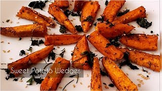 How to make Sweet Potato Wedges Baked sweet potato wedges [upl. by Rukna]