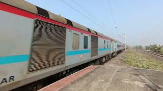 37480 HWH WAP7 Powering Down DhanbadHowrah Coalfield Express Skips Jhapandanga At A Slow Speed [upl. by Scrogan218]