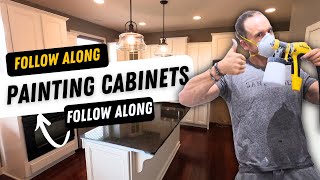 Painting Kitchen Cabinets  Client Job Follow Along [upl. by Aura]