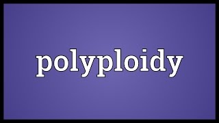 Polyploidy Meaning [upl. by Alrich]