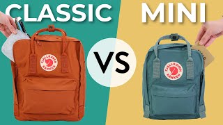 Fjallraven Kanken Classic vs Mini Backpack what you need to know [upl. by Riccio]