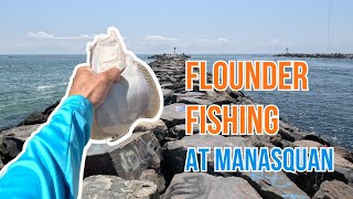 Flounder fishing at Manasquan Inlet How to When to set the hook [upl. by Ahselrac23]