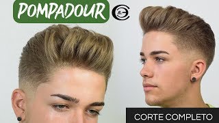 Como hacer un corte cabello Pompadour Paso a Paso CORTE COMPLETO [upl. by Delaney]