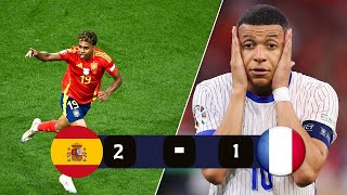 Spain x France  2  1  Extended Highlights And Goals  Euro Semi Final 2024 [upl. by Rizan]