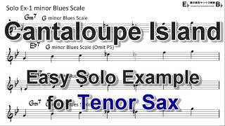 Cantaloupe Island  Easy Solo Example for Tenor Sax [upl. by Biddy502]