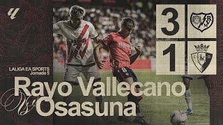 Rayo Vallecano 31 Osasuna  Resumen  Club Atlético Osasuna [upl. by Ainej180]