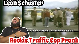 LEON SCHUSTER ROOKIE TRAFFIC POLICE PRANK  REACTION 😂 [upl. by Auqenahc198]