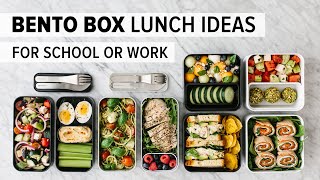 BENTO BOX LUNCH IDEAS  for work or back to school  healthy meal prep recipes [upl. by Arvy]