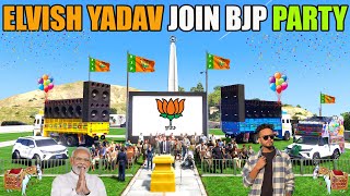 ELVISH YADAV JOIN BJP PARTY  GTA 5 😲 [upl. by Ynnus254]