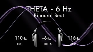 The Theta Auto suggestion Wave  1hr Pure Binaural Beat Session at 6Hz Intervals [upl. by Coreen]