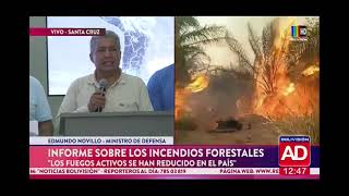 Ministro de Defensa presenta balance sobre incendios forestales [upl. by Nairbal]