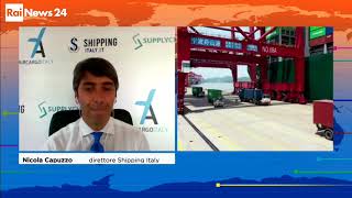 SHIPPING ITALY in diretta su RaiNews24 per spiegare cosa sta accadendo nel porto cinese di Yantian [upl. by Eirrab706]