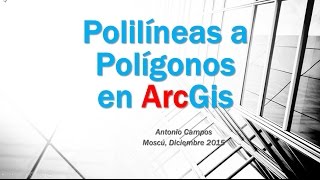 Arcgis online  Como convertir polilinea a poligono Arcgis [upl. by Annaesor]