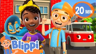 Road Trip To The Fire Station  Blippi and Meekah Podcast  Moonbug Kids [upl. by Herod]