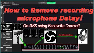 How to remove microphone delay on OBS  Using Focusrite interface amp Focusrite Control obs [upl. by Aseuqram]