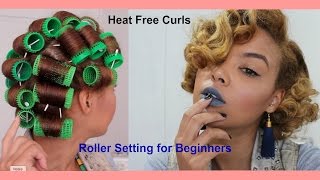 Heatless Curls  Roller setting for beginners  Exciting Announcement [upl. by Casar58]