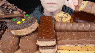 ASMR Chocolate Ice Cream amp Desserts MampM Cookie Sandwich Cookies Cheesecake Donut Pastry Candy [upl. by Kilam700]