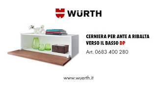 Cerniere per ante a ribalta verso il basso DP  Würth [upl. by Anire]