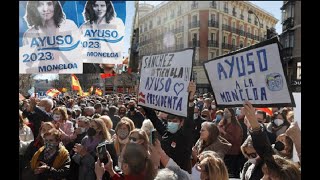 Miles de manifestantes sitían la sede del PP en Génova 13 quot¡Ayuso a La Moncloa ¡Casado dimisiónquot [upl. by Elvyn648]