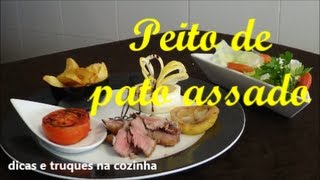 receita de peito pato assado com batata  canal chantilly com chocolate [upl. by Greenwald]