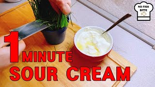 Einfaches SOUR CREAM Rezept IN EINER MINUTE selber machen geht das [upl. by Anialam]