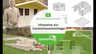 GartenHaus GmbH – Hinweise zur Gartenhausmontage [upl. by Otiv726]