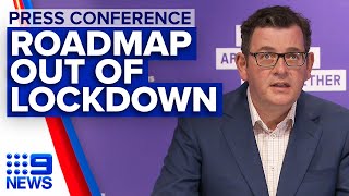 Coronavirus Victorian Premier announces fivestep roadmap out of lockdown  9News Australia [upl. by Collette943]