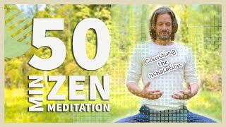 50Min Zen Breath Counting Meditation  Inhale [upl. by Leunas595]