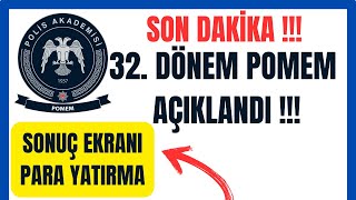 SON DAKİKA  32 DÖNEM POMEM SONUÇLARI AÇIKLANDI  ✅ [upl. by Goltz]