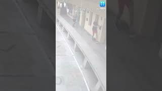 CCTV Footage Of Alleged Gangster Tillu Tajpuriyas Murder Inside Tihar Jail shorts [upl. by Oak]