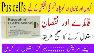 Rocephin injectionRocephin injection uses in UrduHindiceftriaxone sodium injection uses in Urdu [upl. by Berkin3]