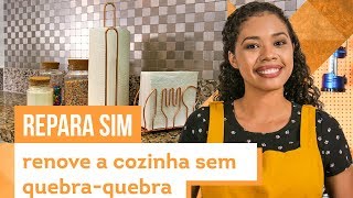 Como mudar a cozinha com pastilhas autoadesivas  dica da Paloma Cipriano  CASA DE VERDADE [upl. by Lehcor]