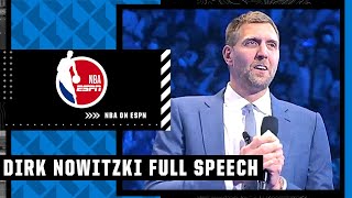 Dirk Nowitzkis No 41 Jersey Retirement Ceremony FULL SPEECH  NBA on ESPN [upl. by Atonsah]