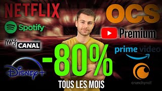 Comment payer MOINS CHER Netflix Spotify Disney [upl. by Rip]