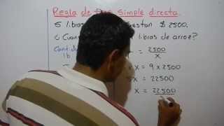 REGLA DE TRES SIMPLE DIRECTA Ejemplo 1 [upl. by Messing]