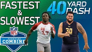 Top 5 Fastest amp Slowest 40Yard Dash Times Since 2008  NFL Combine Highlights [upl. by Eahcim]