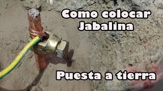 Como colocar una jabalina puesta a tierra de electricidad [upl. by Atterahs808]