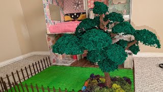 DIY miniature tree doll house garden preparation for DOLL HOUSE PART15 [upl. by Suiravad]