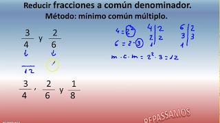 REDUCIR FRACCIONES A COMÚN DENOMINADOR [upl. by Nael]