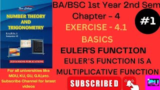 Ex  41 Basics Number Theory Phi is a multiplicative function Eulers theorem in Number Theory [upl. by Israeli17]