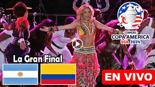 Presentación Shakira Final Copa América 2024 en vivo medio tiempo Argentina vs Colombia donde ver [upl. by Wernick716]