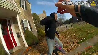 Bodycam video shows moment police nab alleged home burglar [upl. by Pincas194]