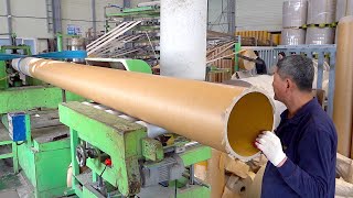 Huge Paper Core Manufacturing Process Paper tube factory [upl. by Melville]